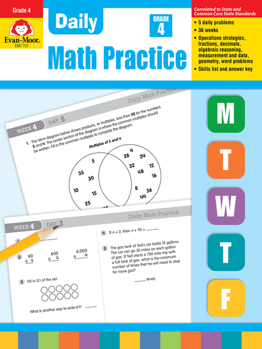 Cover image for Daily Math Practice, Grade 4